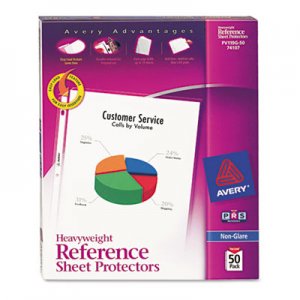 Avery 74107 Top-Load Poly Sheet Protectors, Heavy Gauge, Letter, Nonglare, 50/Box AVE74107