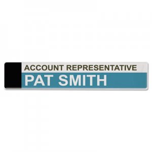 Advantus 75329 Panel Wall Sign Name Holder, Acrylic, 9 x 2, 6/Pack, Clear AVT75329