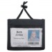 Advantus 75452 ID Badge Holder w/Convention Neck Pouch, Horizontal, 4 x 2 1/4, Black, 12/Pack AVT75452