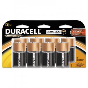 Duracell MN13RT8Z CopperTop Alkaline Batteries with Duralock Power Preserve Technology, D, 8/Pk DURMN13RT8Z