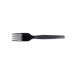 Dixie FM507 Plastic Cutlery, Heavy Mediumweight Forks, Black, 100/Box DXEFM507
