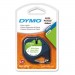 DYMO 10697 LetraTag Paper Label Tape Cassettes, 1/2" x 13ft, White, 2/Pack DYM10697