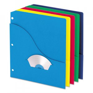 Pendaflex 32900 Wave Slash Pocket Project Folders, 3 Holes, Letter, Five Colors, 10/Pack PFX32900