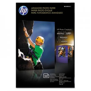 HP Q6638A Advanced Photo Paper, 56 lbs., Glossy, 4 x 6, 100 Sheets/Pack HEWQ6638A