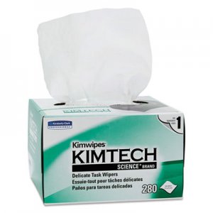 Kimtech* KCC34120 KIMWIPES Delicate Task Wipers, 1-Ply, 4 2/5 x 8 2/5, 280/Box, 30 Boxes/Carton