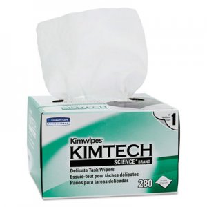 Kimtech* KCC34120 KIMWIPES Delicate Task Wipers, 1-Ply, 4 2/5 x 8 2/5, 280/Box, 30 Boxes/Carton