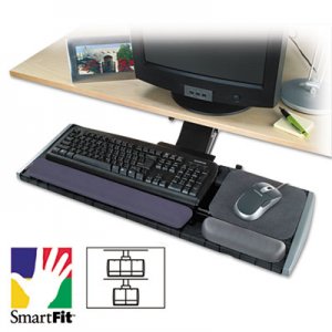 Kensington 60718 Adjustable Keyboard Platform with SmartFit System, 21-1/4w x 10d, Black KMW60718