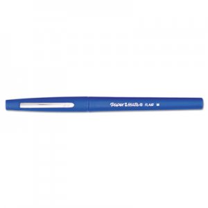Paper Mate 8410152 Point Guard Flair Porous Point Stick Pen, Blue Ink, Medium, Dozen PAP8410152