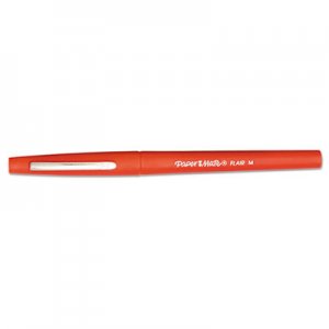 Paper Mate 8420152 Point Guard Flair Porous Point Stick Pen, Red Ink, Medium, Dozen PAP8420152