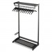 Quartet 20224 Single-Sided Rack w/Two Shelves, 12 Hangers, Steel, 48" Wide, Black QRT20224