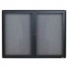 Quartet 2364L Enclosed Fabric-Cork Board, 48 x 36, Gray Surface, Graphite Aluminum Frame QRT2364L