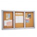 Quartet 2366 Enclosed Bulletin Board, Natural Cork/Fiberboard, 72 x 36, Silver Aluminum Frame QRT2366