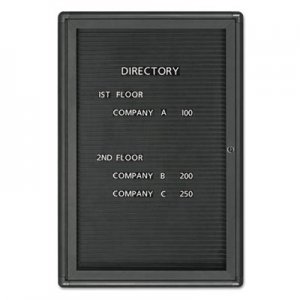 Quartet 2963LM Enclosed Magnetic Directory, 24 x 36, Black Surface, Graphite Aluminum Frame QRT2963LM