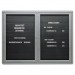 Quartet 2964LM Enclosed Magnetic Directory, 48 x 36, Black Surface, Graphite Aluminum Frame QRT2964LM