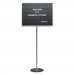 Quartet 7921M Adjustable Single-Pedestal Magnetic Letter Board, 24 x 18, Black, Gray Frame QRT7921M