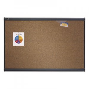 Quartet B244G Prestige Bulletin Board, Brown Graphite-Blend Surface, 48 x 36, Aluminum Frame QRTB244G