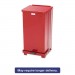 Rubbermaid Commercial ST12EPLRD Defenders Biohazard Step Can, Square, Steel, 12gal, Red RCPST12EPLRD