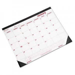 Brownline C1731 Desk Pad/Wall Calendar, Chipboard, 21-3/4 x 17, 2012 REDC1731