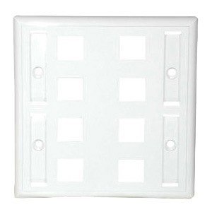 C2G 03415 8 Socket Keystone Network/Multimedia Faceplate