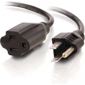 C2G 53408 12ft 18 AWG Outlet Saver Power Extension Cord (NEMA 5-15P to NEMA 5-15R)