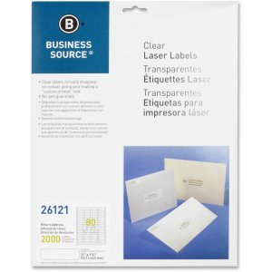 Business Source 26121 Clear Address Label BSN26121