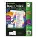 Avery 11085 Ready Index Customizable Table of Contents Multicolor Dividers, 26-Tab, Letter AVE11085