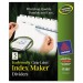 Avery 11580 Print & Apply Clear Label Dividers w/White Tabs, 5-Tab, Letter, 5 Sets AVE11580
