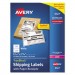Avery 5127 Shipping Labels w/Paper Receipt, TrueBlock, 5 1/16 x 7 5/8, White, 50/Pack AVE5127