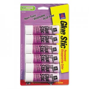 Avery 98096 Permanent Glue Stics, Purple Application, .26 oz, 6/Pack AVE98096