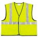 MCR Safety VCL2SLXL2 Class 2 Safety Vest, Fluorescent Lime w/Silver Stripe, Polyester, 2X CRWVCL2SLXL2