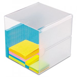 deflecto 350401 Desk Cube, Clear Plastic, 6 x 6 x 6 DEF350401