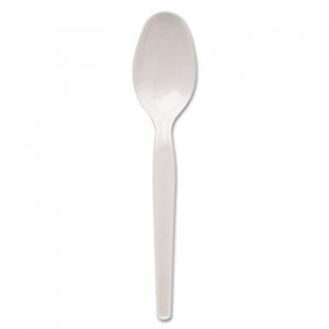 Dixie TM217 Plastic Cutlery, Heavy Mediumweight Teaspoons, White, 1000/Carton DXETM217
