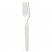 Dixie FM217 Plastic Cutlery, Heavy Mediumweight Forks, White, 1000/Carton DXEFM217