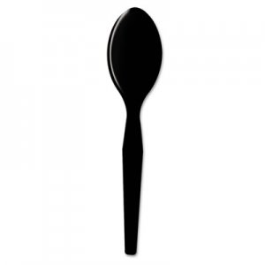 Dixie TM517 Plastic Cutlery, Heavy Mediumweight Spoons, Black, 1000/Carton DXETM517