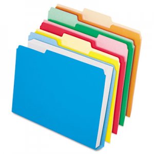 Pendaflex 54460 DoubleStuff File Folders, 1/3 Cut, Letter, Assorted, 50/Pack PFX54460
