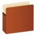 Pendaflex PFXS24E Pocket File, 3.5" Expansion, Letter Size, Red Fiber