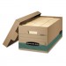 Bankers Box 1270101 STOR/FILE Extra Strength Storage Box, Letter, Lift-Off Lid, Kft/Green, 12/Carton FEL1270101
