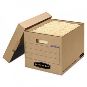 Bankers Box FEL7150001 Filing Box, Letter/Legal Files, 13" x 16.25" x 12", Kraft, 25/Carton