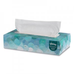 Kleenex KCC21400BX White Facial Tissue, 2-Ply, White, Pop-Up Box, 100 Sheets/Box