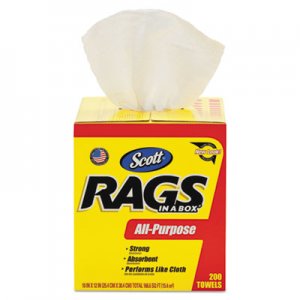 Scott 75260 Rags in a Box, 10 x 12, White, 200/Box KCC75260