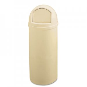 Rubbermaid Commercial 817088BG Marshal Classic Container, Round, Polyethylene, 25gal, Beige RCP817088BG