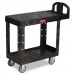Rubbermaid Commercial RCP450500BK Flat Shelf Utility Cart, Two-Shelf, 19.19w x 37.88d x 33.33h, Black