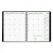 Brownline CB435WBLK EcoLogix Recycled Monthly Planner, 11 x 8 1/2, Black Soft Cover, 2017 REDCB435WBLK