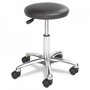 Safco 3434BL Height Adjustable Lab Stool, 13-1/2 dia. x 21h, Black SAF3434BL