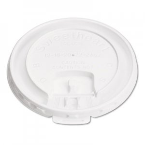 SOLO Cup Company LB3101 Lift Back & Lock Tab Cup Lids for Foam Cups, 10oz, White, 1000/Carton SCCLB3101