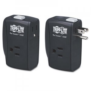 Tripp Lite TRPTRAVLER100BT Protect It! Portable Surge Protector, 2 Outlets, Direct Plug-In, 1050 Joules