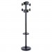 Alba ABAPMSTAN3N Stan3 Steel Coat Rack, Stand Alone Rack, Eight Knobs, 15w x 15d x 69.3h, Black