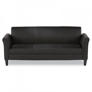 Alera ALERL21LS10B Reception Lounge Furniture, 3-Cushion Sofa, 77w x 31-1/2d x 32h, Black