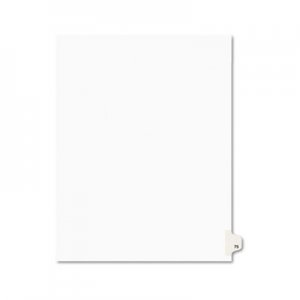 Avery AVE01075 Preprinted Legal Exhibit Side Tab Index Dividers, Avery Style, 10-Tab, 75, 11 x 8.5, White, 25