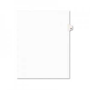Avery AVE01056 Preprinted Legal Exhibit Side Tab Index Dividers, Avery Style, 10-Tab, 56, 11 x 8.5, White, 25